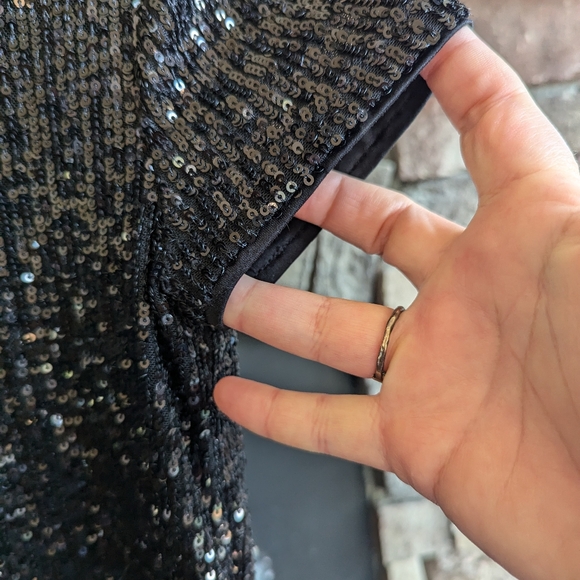 Girls size xxs (7) black sequin party dress by evsie - Picture 6 of 8